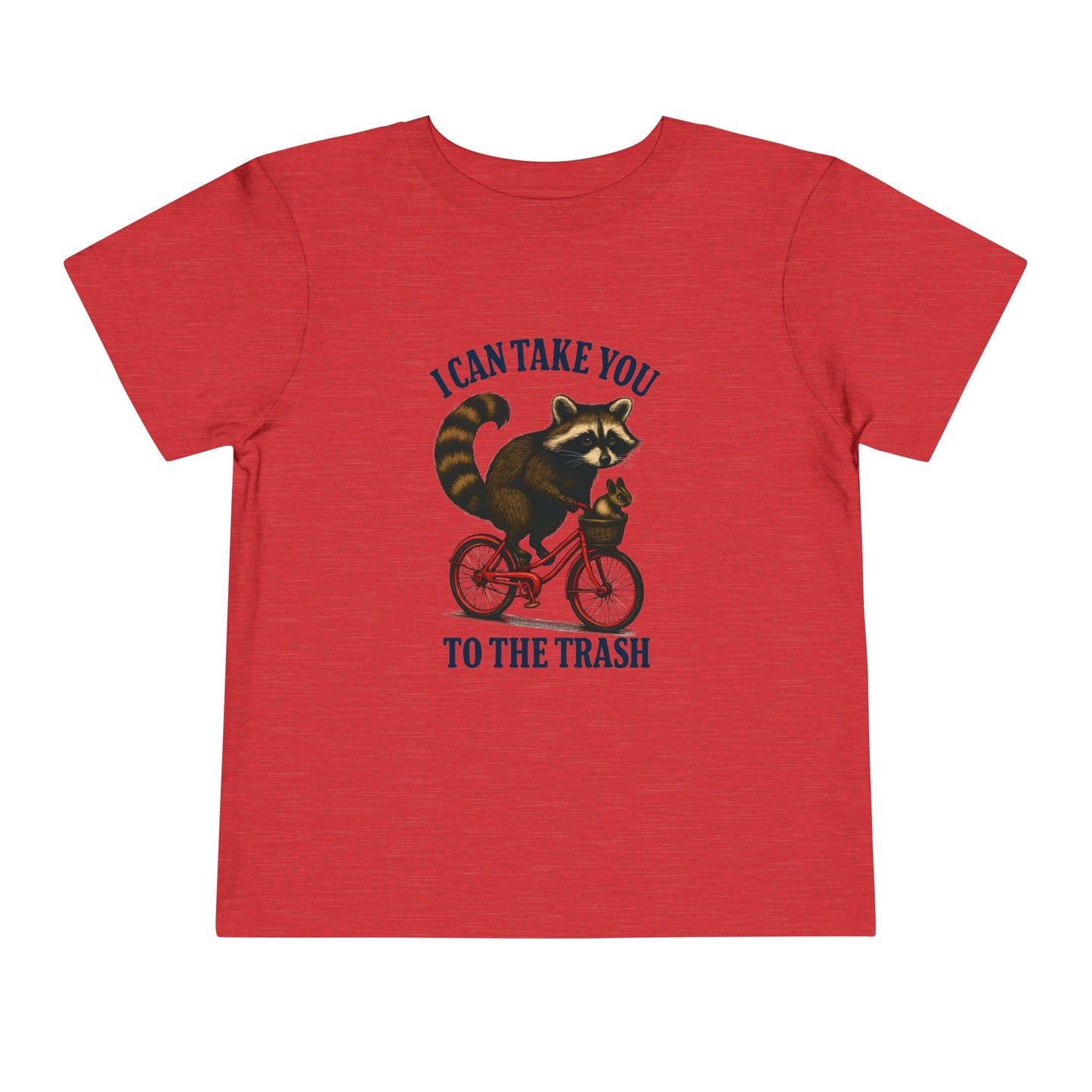 Raccoon Bike Ride Toddler Christmas Tee