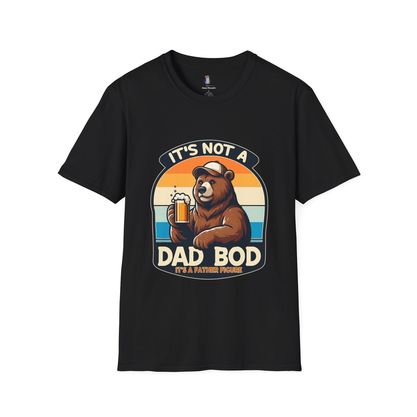 Unisex Bear Dad Bod T-Shirt, Funny Gift for Fathers, Casual Wear for Dads, Summer Tee, Gift for Father's Day, Relaxed Fit Tee