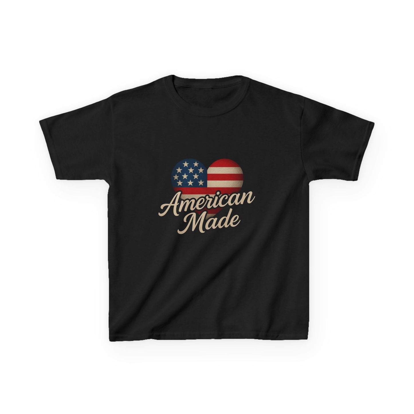 American Made Heart Dinosaur Christmas Kids Tee