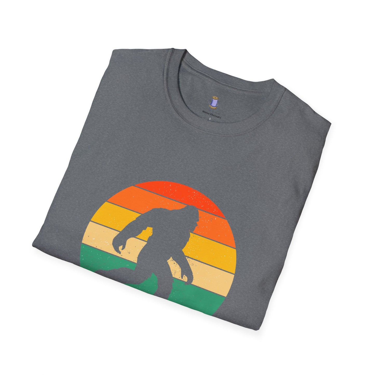 Bigfoot Adventure Unisex Softstyle T-Shirt, Casual Tee for Nature Lovers, Summer Vibe Shirt, Gift for Outdoor Enthusiasts, Hiking Apparel