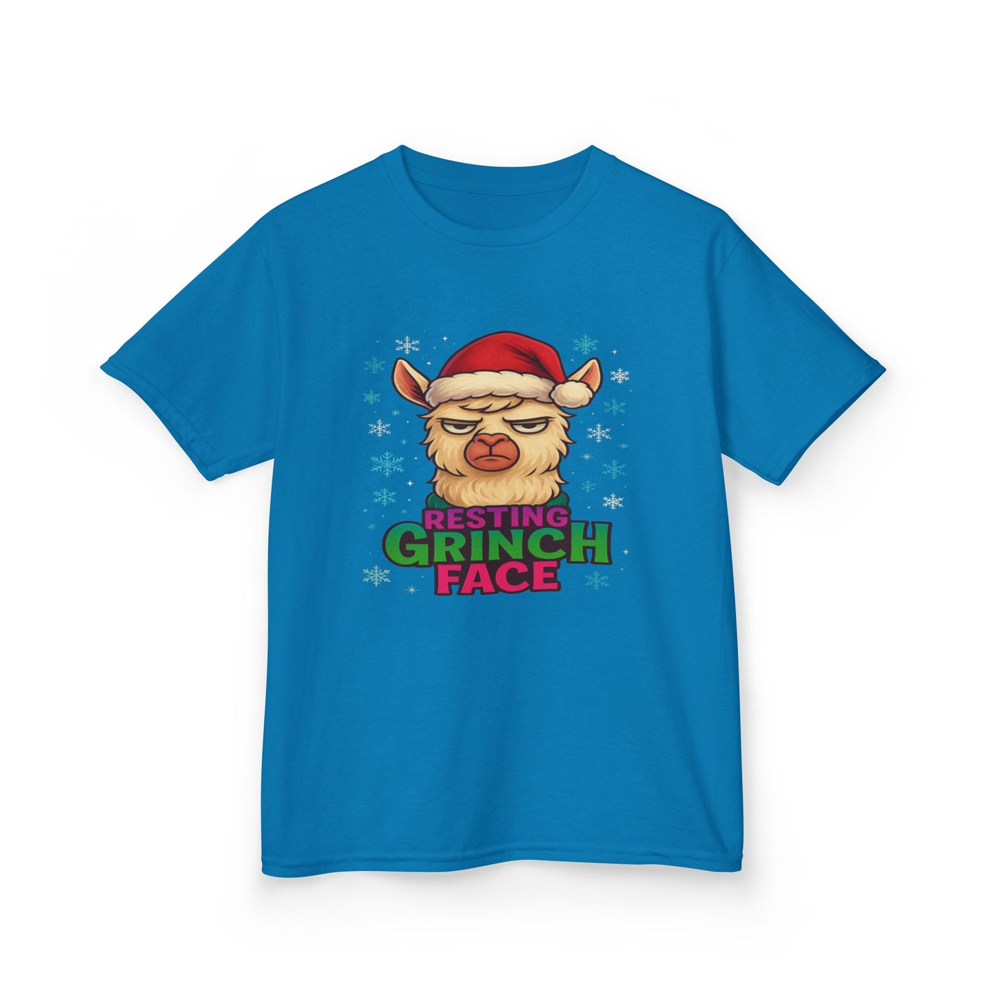 Grumpy Llama Christmas Tee - Resting Grinch Face
