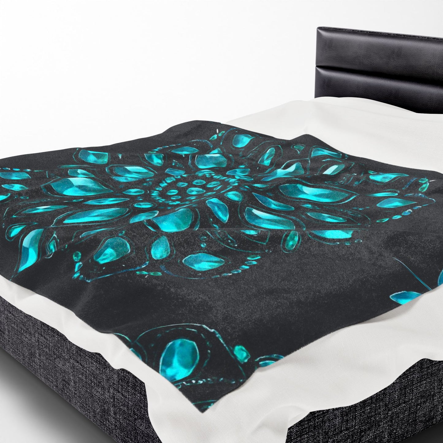 Luxe Velveteen Plush Blanket - Cozy Home Decor, Mandala Design, Gift for Her, Perfect for Winter, Soft Throw Blanket