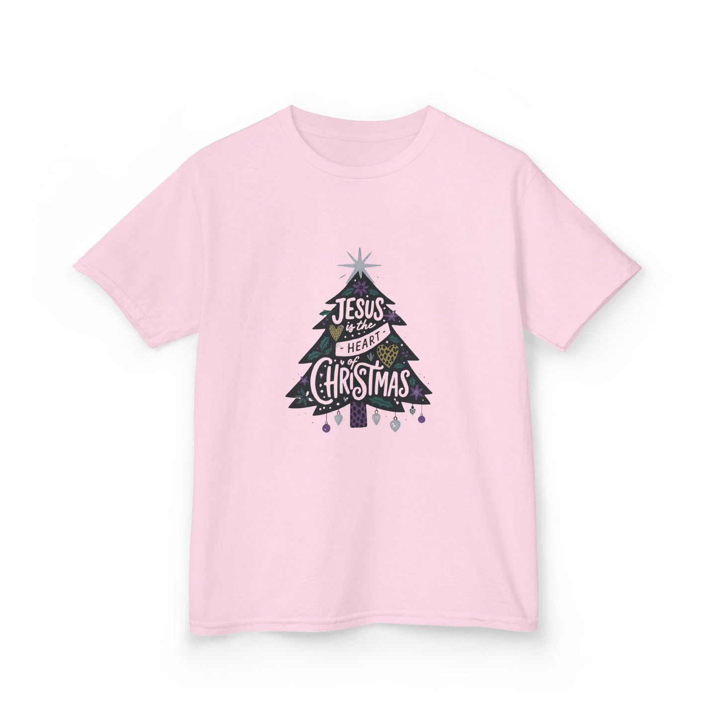Jesus is the Heart of Christmas Tee - Dinosaur Kids Shirt