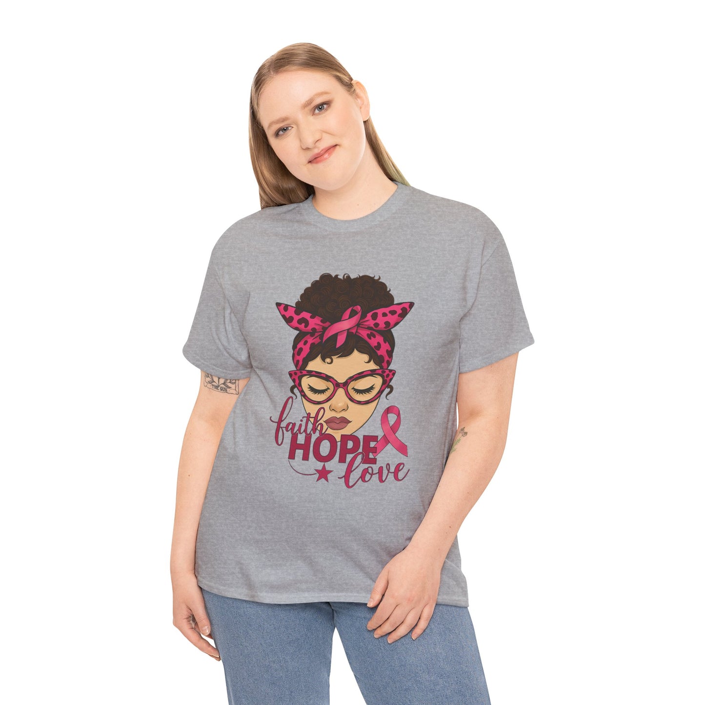 Hope, Faith, Love: Breast Cancer Awareness Tee
