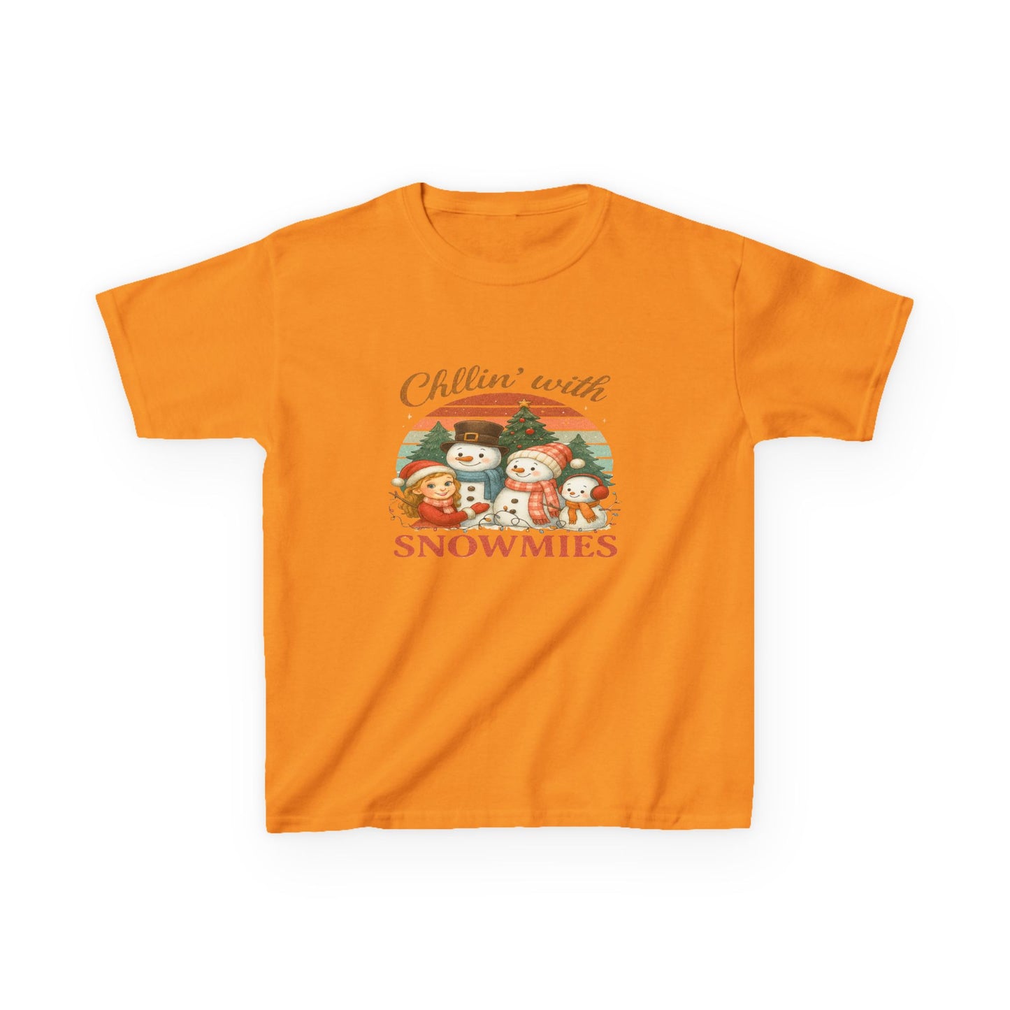 Chillin' with Snowmies Kids Christmas Tee