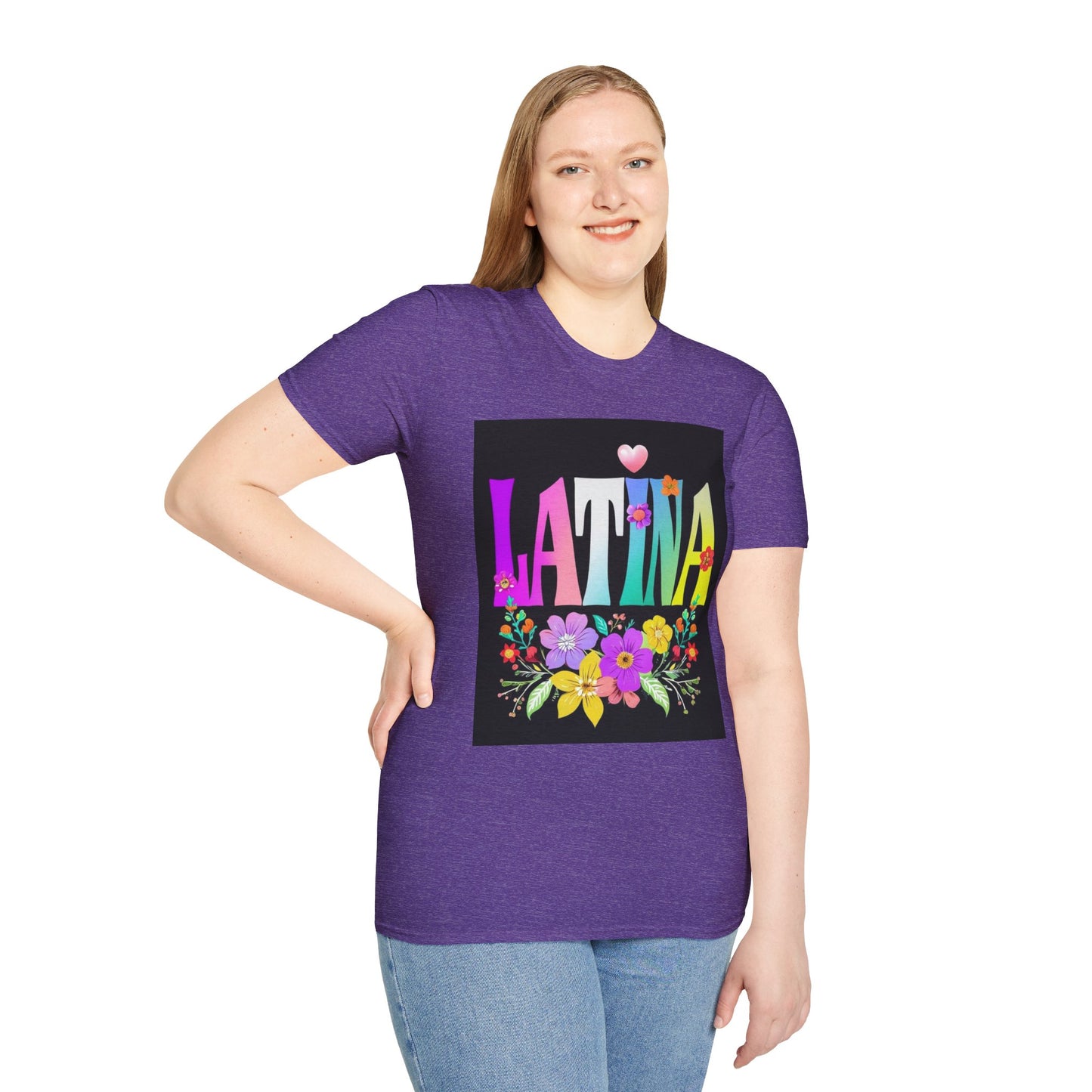 Colorful Latina Floral T-Shirt, Unisex Tee, Pride Shirt, Floral Graphic Tee, Gift for Her, Summer Style, Celebration Shirt