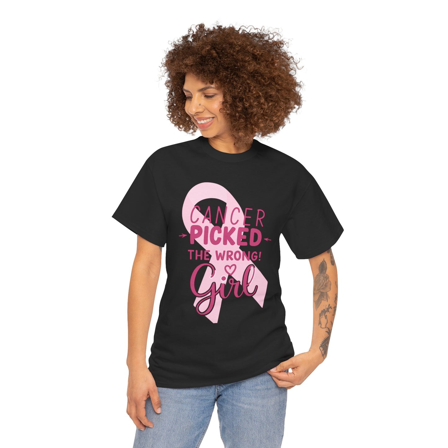 Cancer: The Wrong Picked Girl - Pink Ribbon Tee