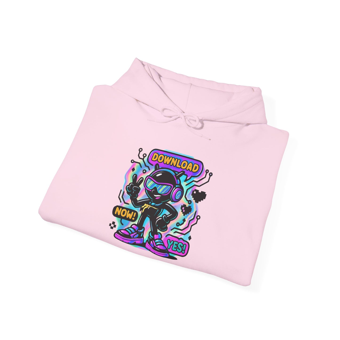 Psychedelic Alien Skate Hoodie — "Down Lord" Neon Graphic Pullover