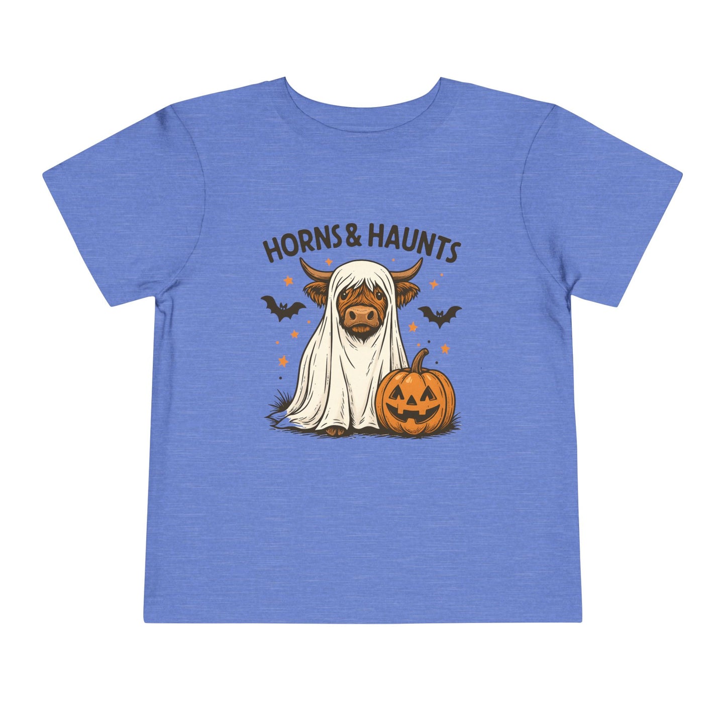 Horns & Haunts Highland Cow Toddler Halloween Tee