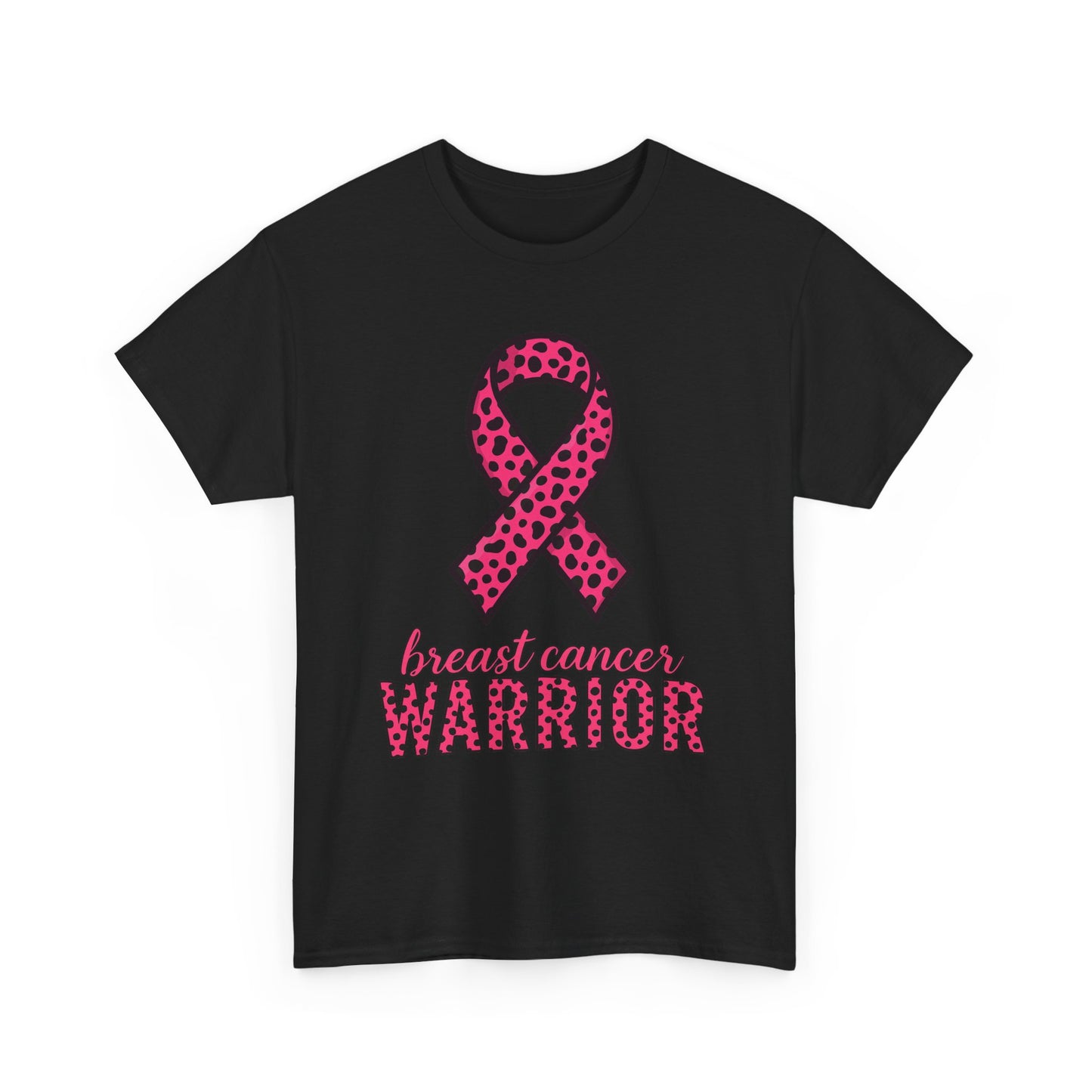Pink Leopard Ribbon Breast Cancer Awareness Tee