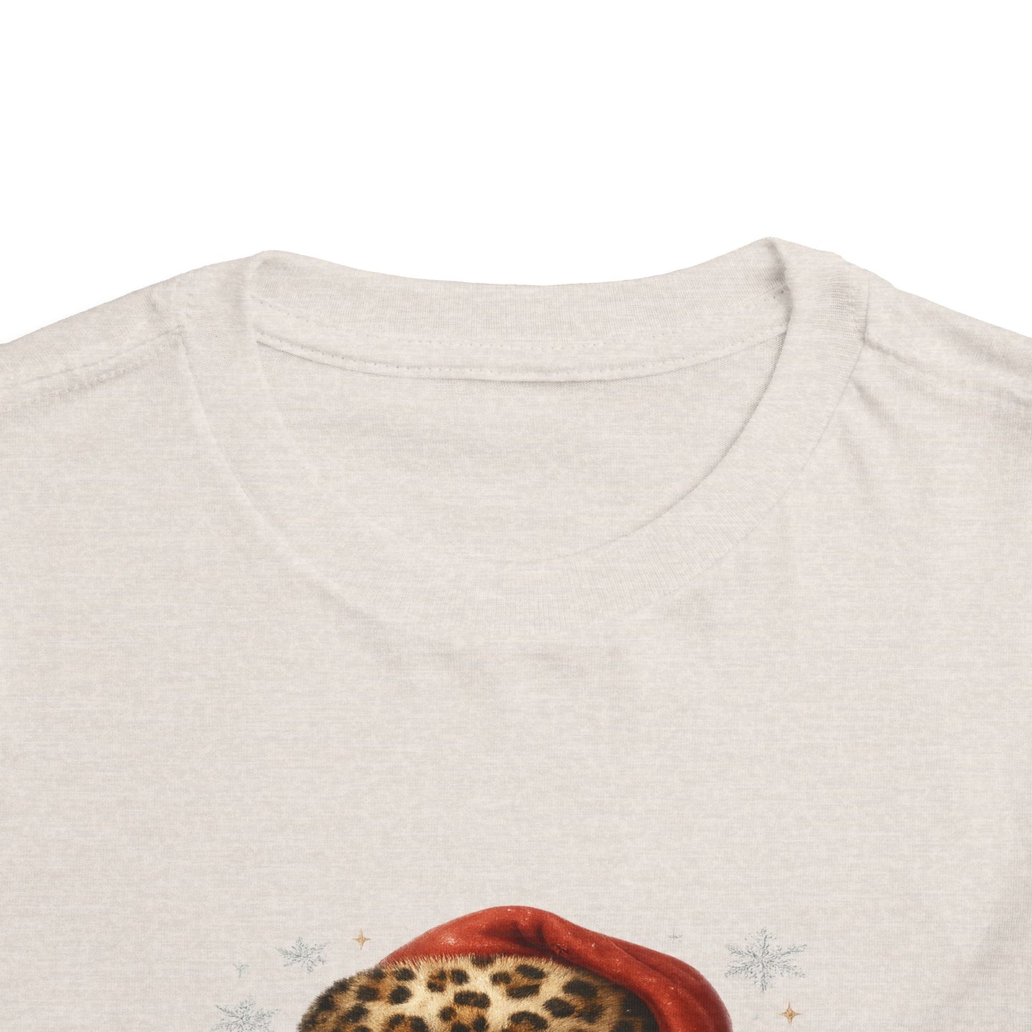 Believe Santa Leopard Print Toddler Christmas Tee