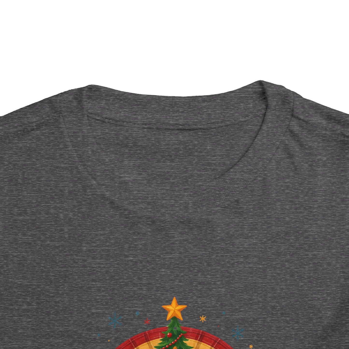 Merry Christmas Plaid Rainbow Tree Toddler Tee