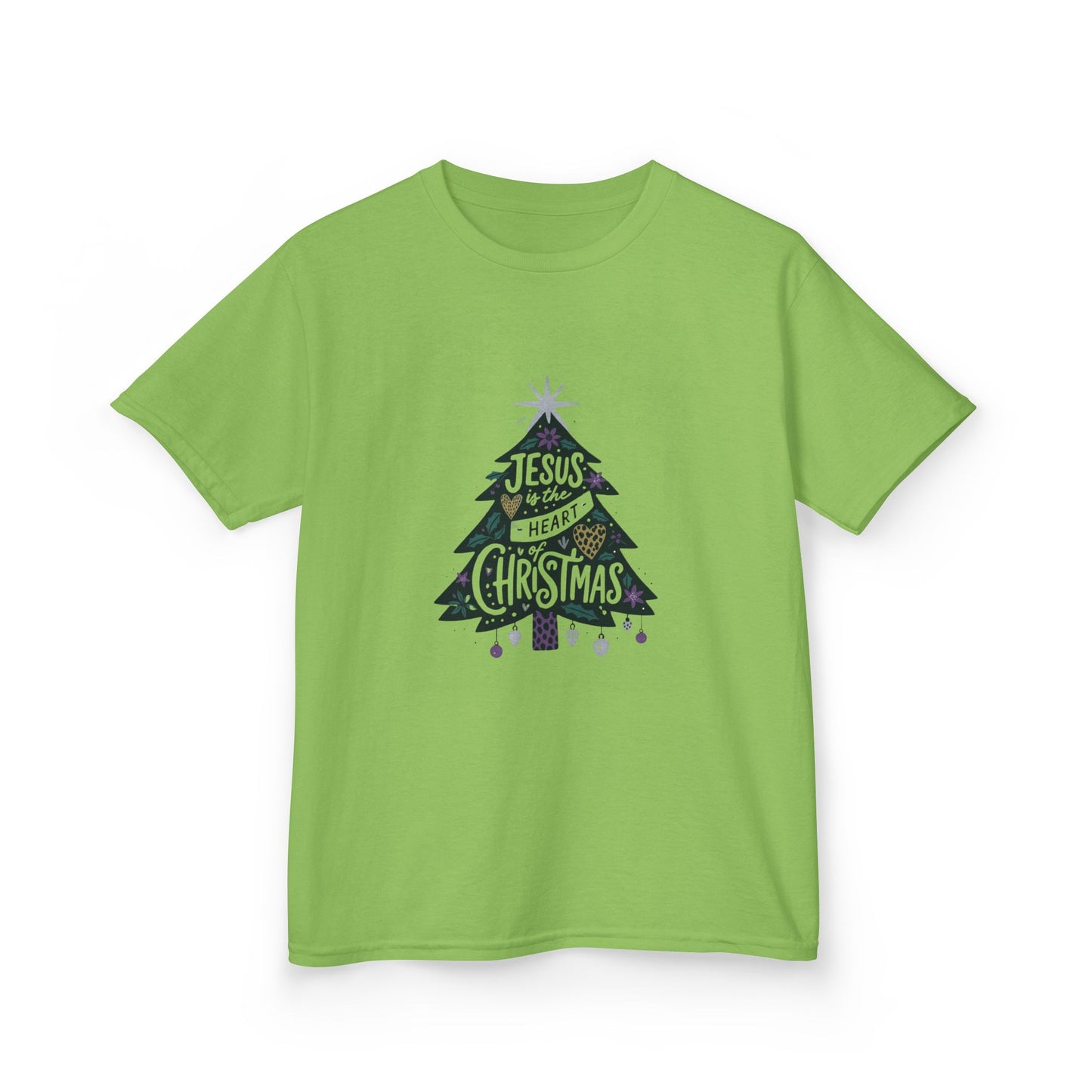 Jesus is the Heart of Christmas Tee - Dinosaur Kids Shirt
