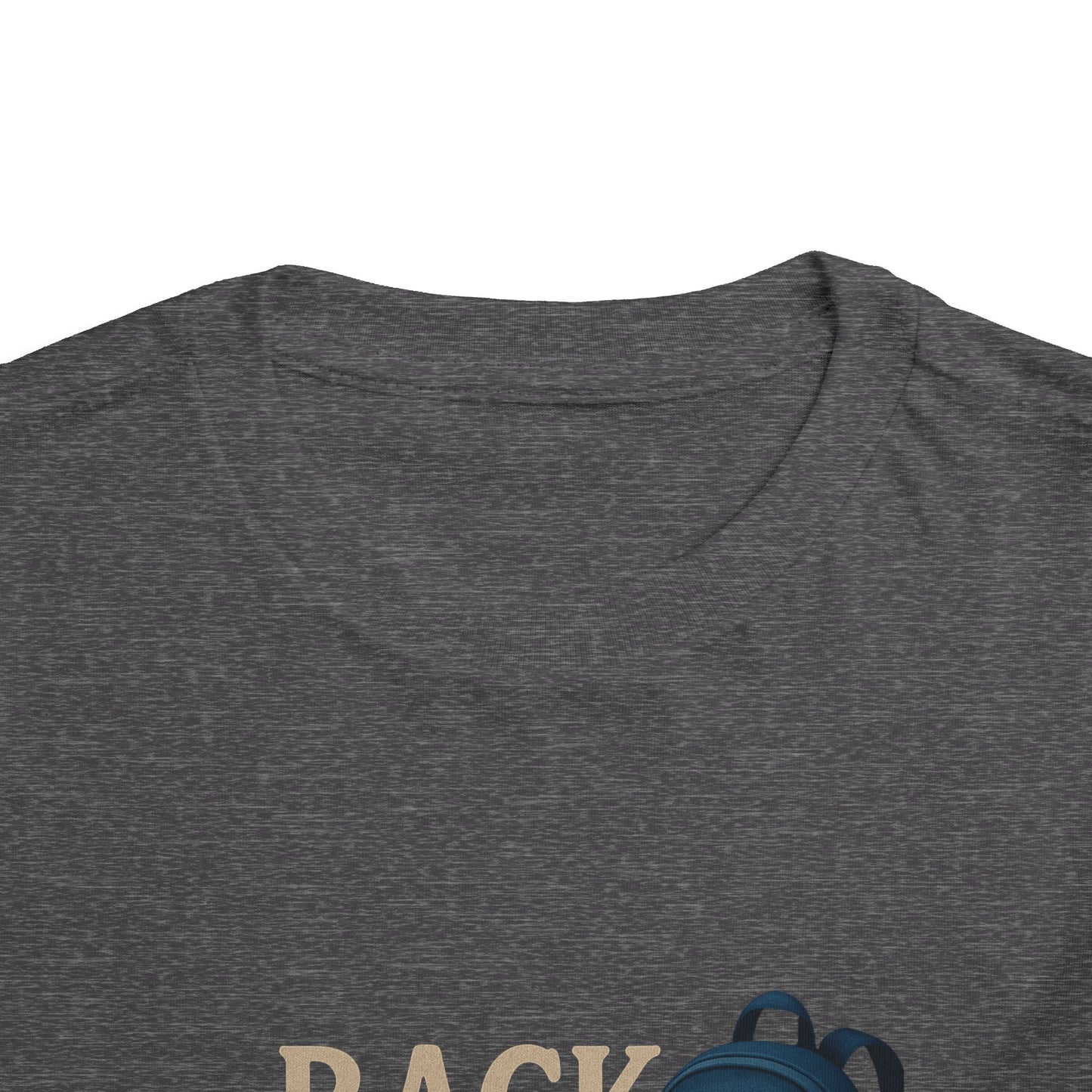 Toddler Tee Back to School Shirt with Backpack, Apple, Pencil, and Book Design