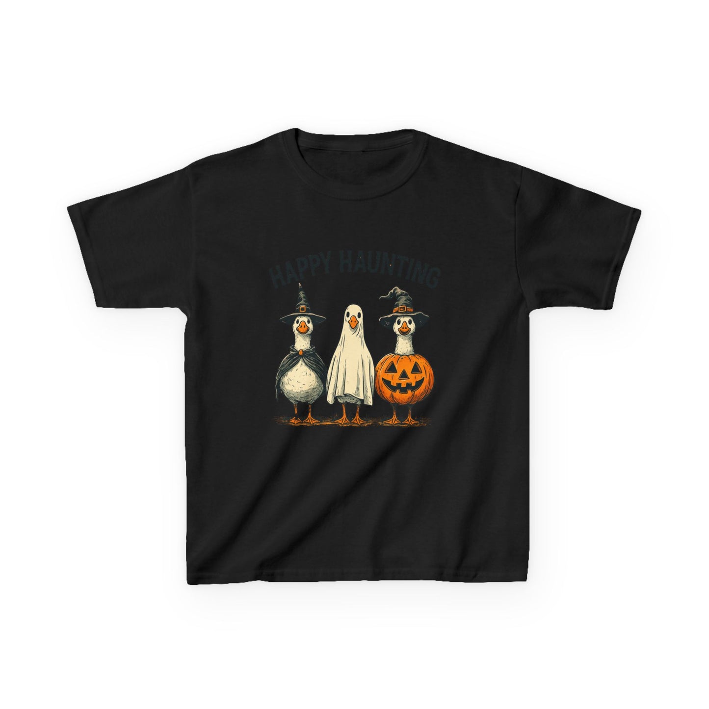 Happy Haunting Goose Halloween Kids Tee