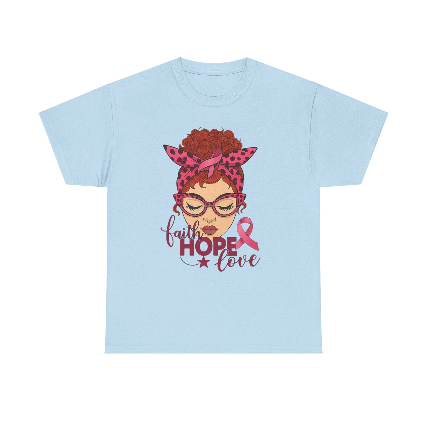 Hope, Faith & Love: Pink Ribbon Awareness Tee