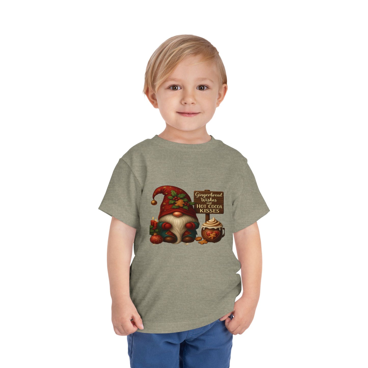 Gnome's Gingerbread Wishes Toddler Christmas Tee