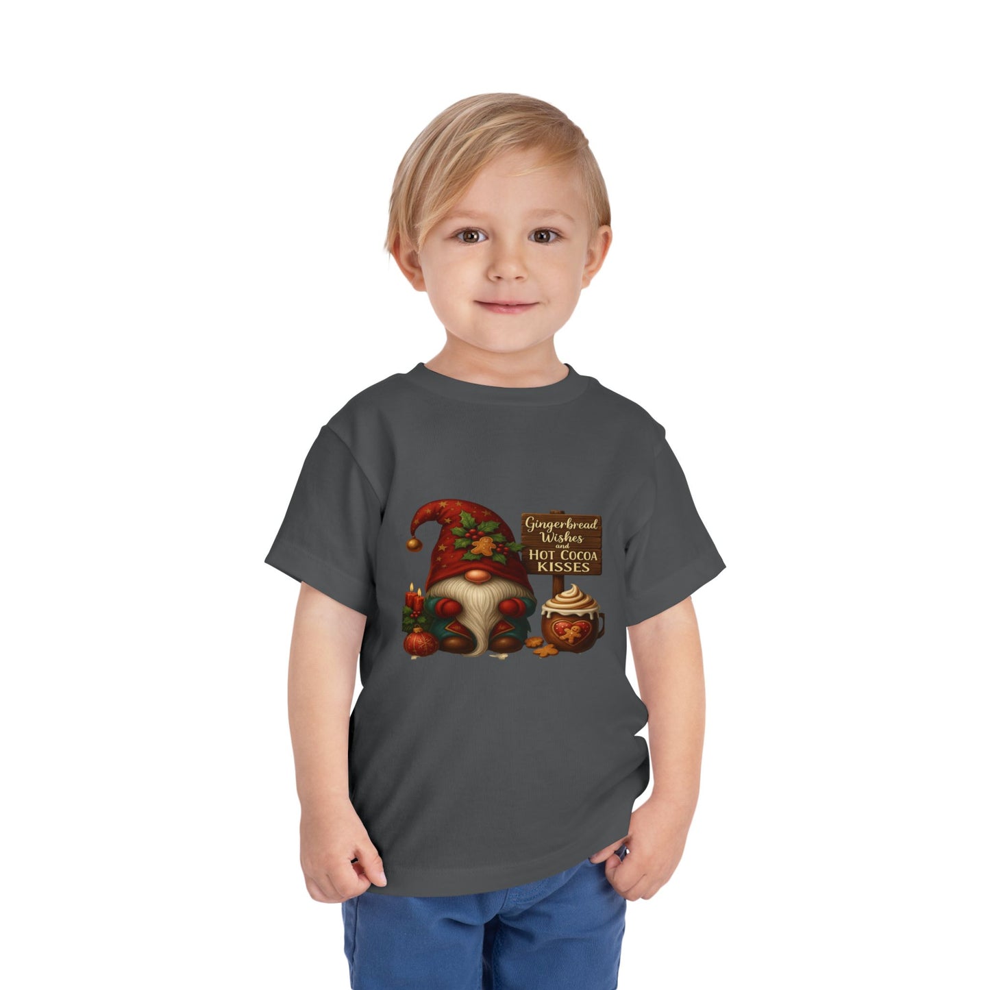 Gnome's Gingerbread Wishes Toddler Christmas Tee