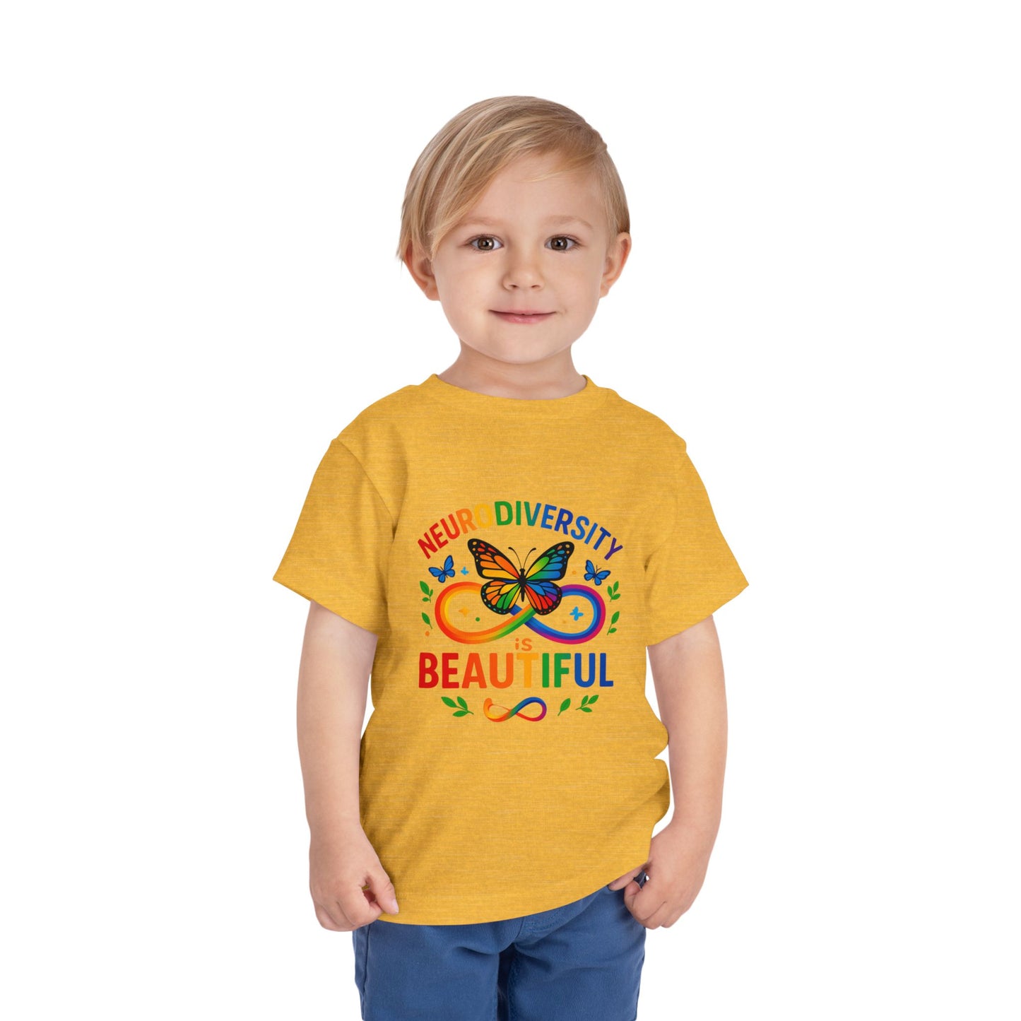 Toddler T-Shirt Colorful Butterfly Rainbow Infinity Symbol Acceptance Shirt
