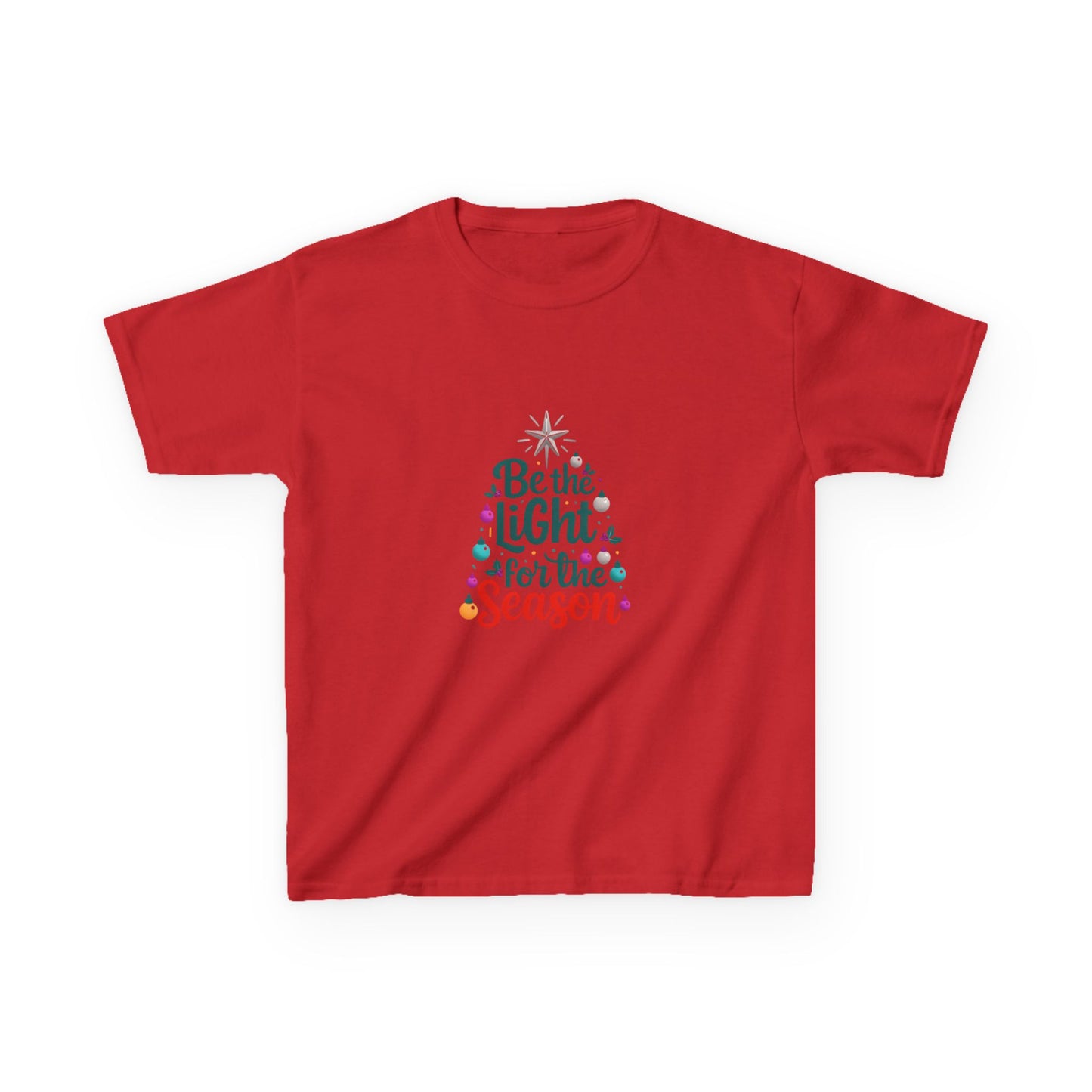 Be the LIGHT Christmas Tree Dino Kids Tee