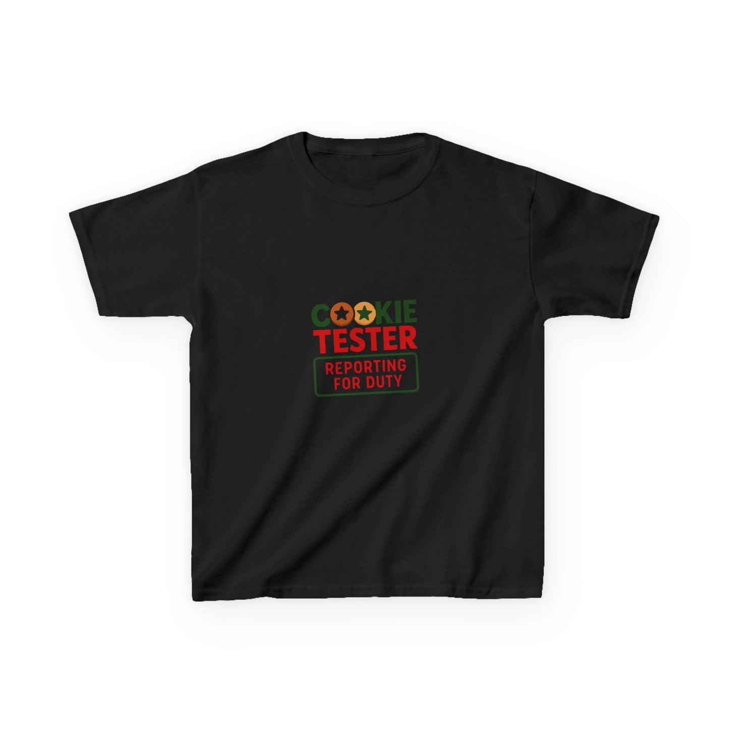 Cookie Tester Dino Tee - Reporting for Duty! Kids Christmas