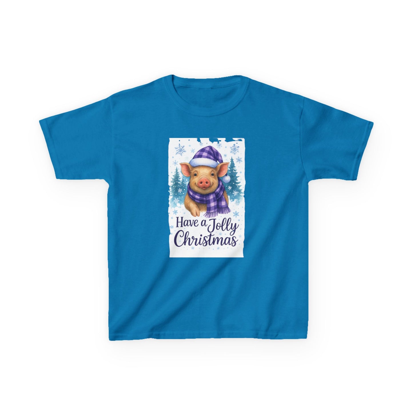 Jolly Pig Christmas Tee - Kids Holiday Shirt