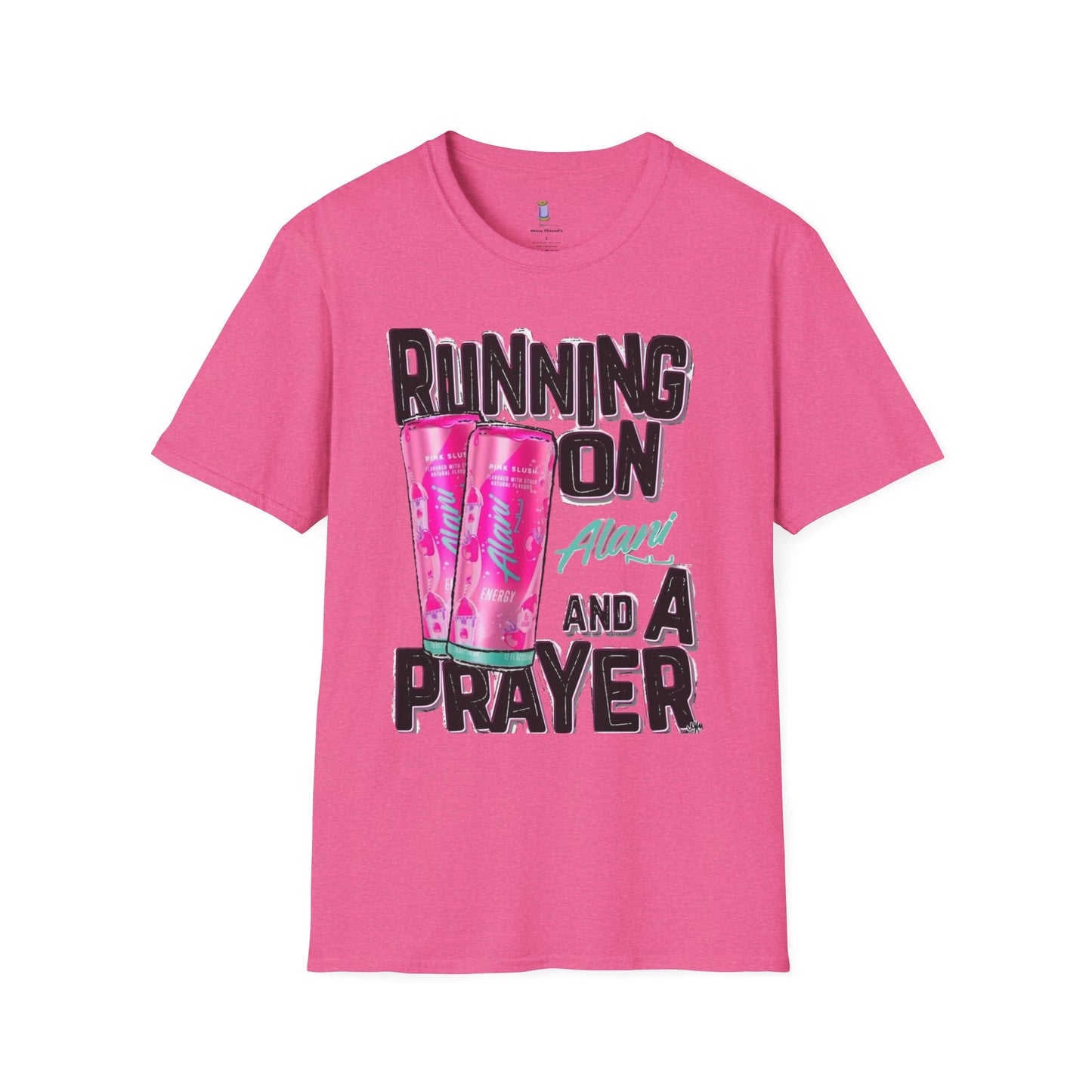 Running on a Prayer T-Shirt, Unisex Graphic Tee, Fun Casual Wear, Gift for Friends, Everyday Style, Faith-Inspired Apparel