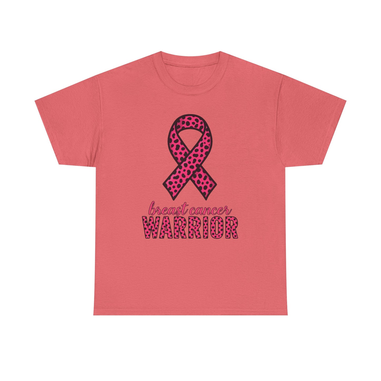 Pink Leopard Ribbon Breast Cancer Awareness Tee