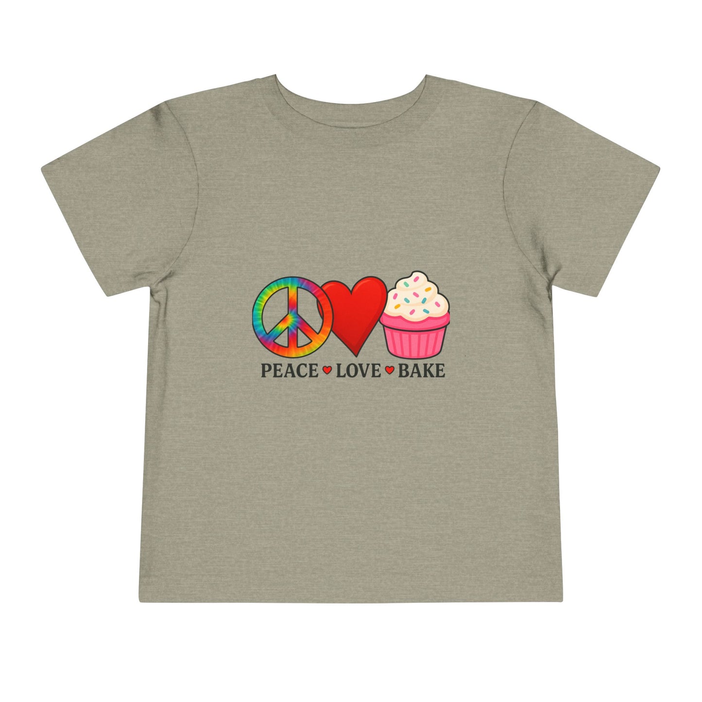 Peace Love Bake Toddler Christmas Tee