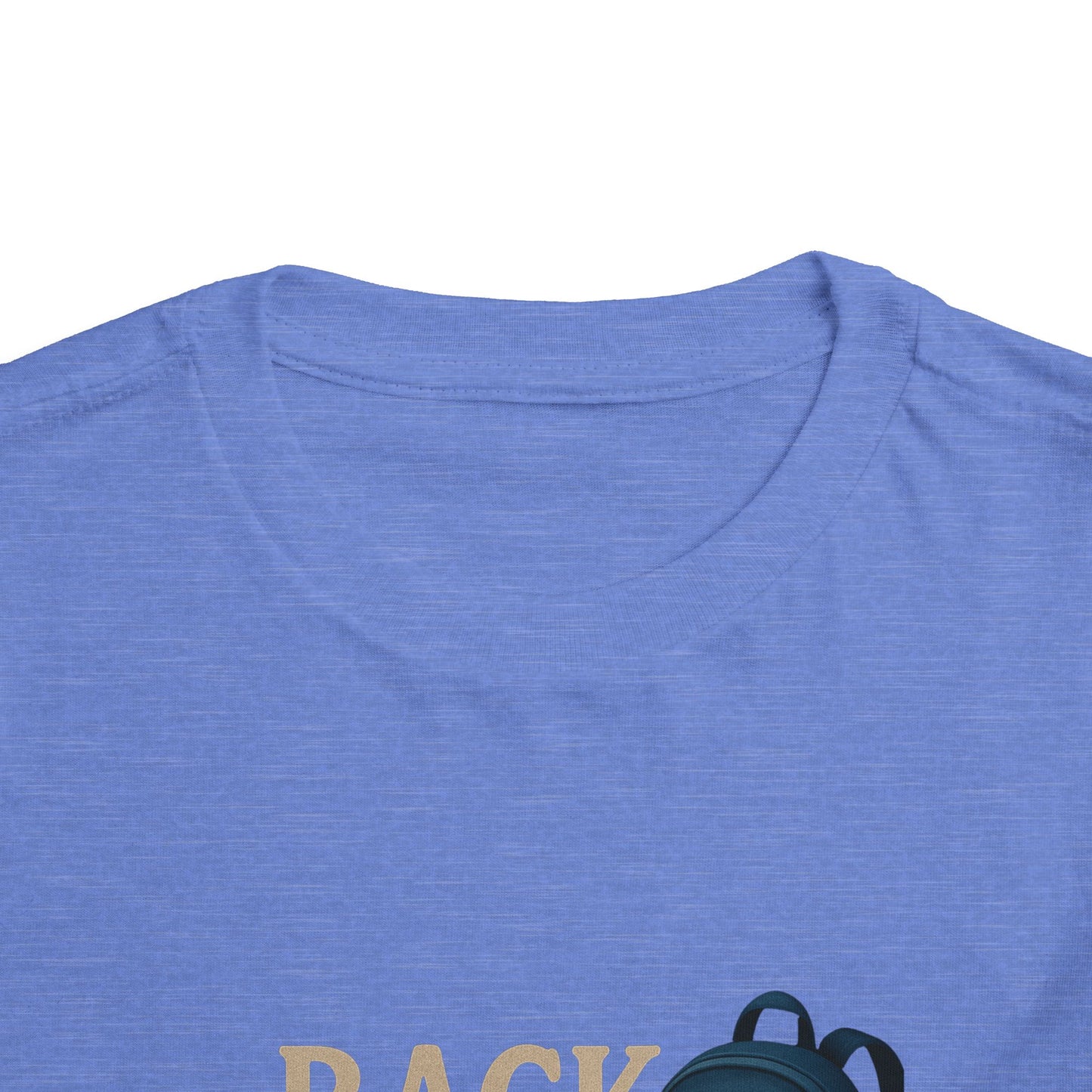 Toddler Tee Back to School Shirt with Backpack, Apple, Pencil, and Book Design