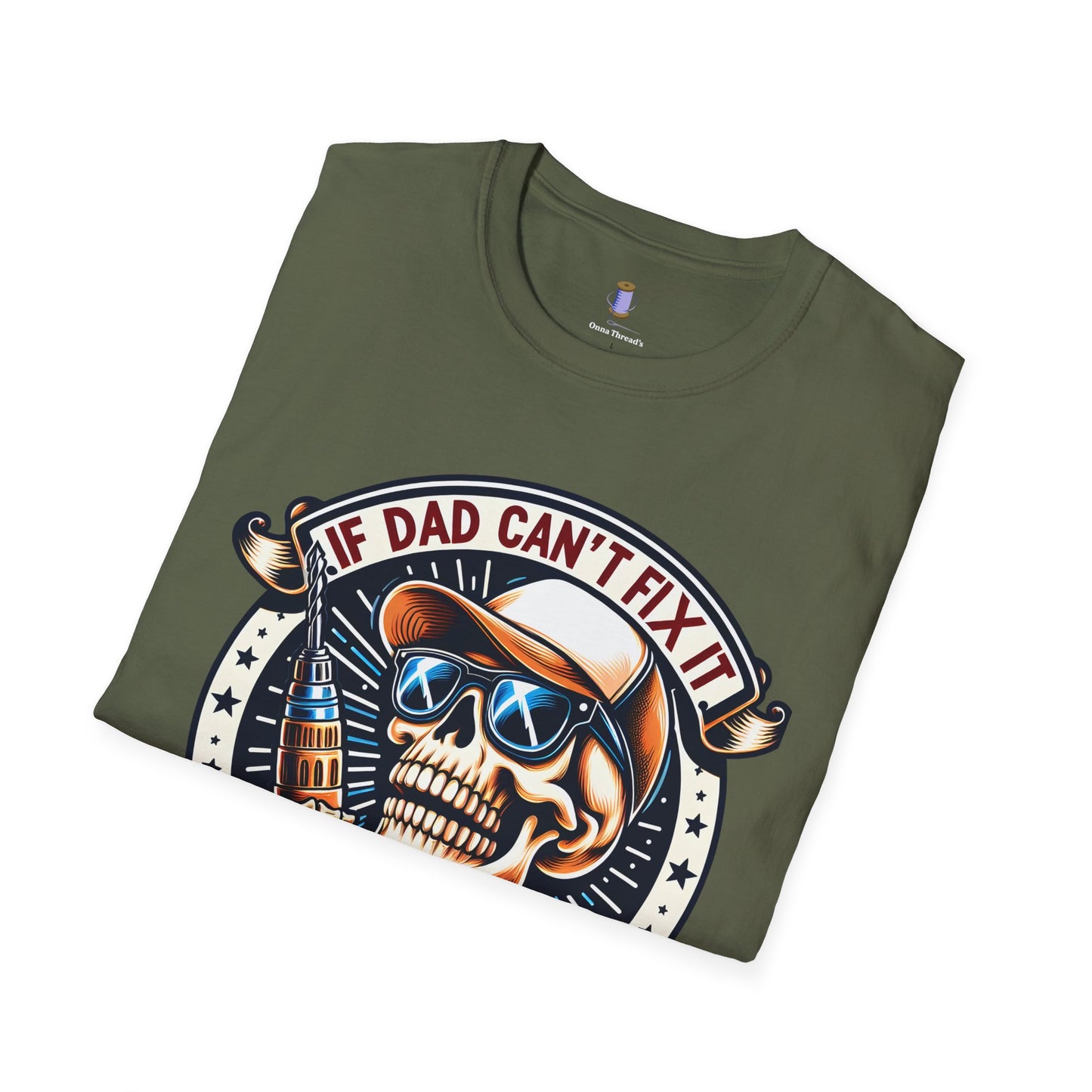 Cool Dad Skull T-Shirt | Funny Gift for Dads | Perfect for Birthdays, Father's Day, Casual Wear, Family Gatherings, Halloween