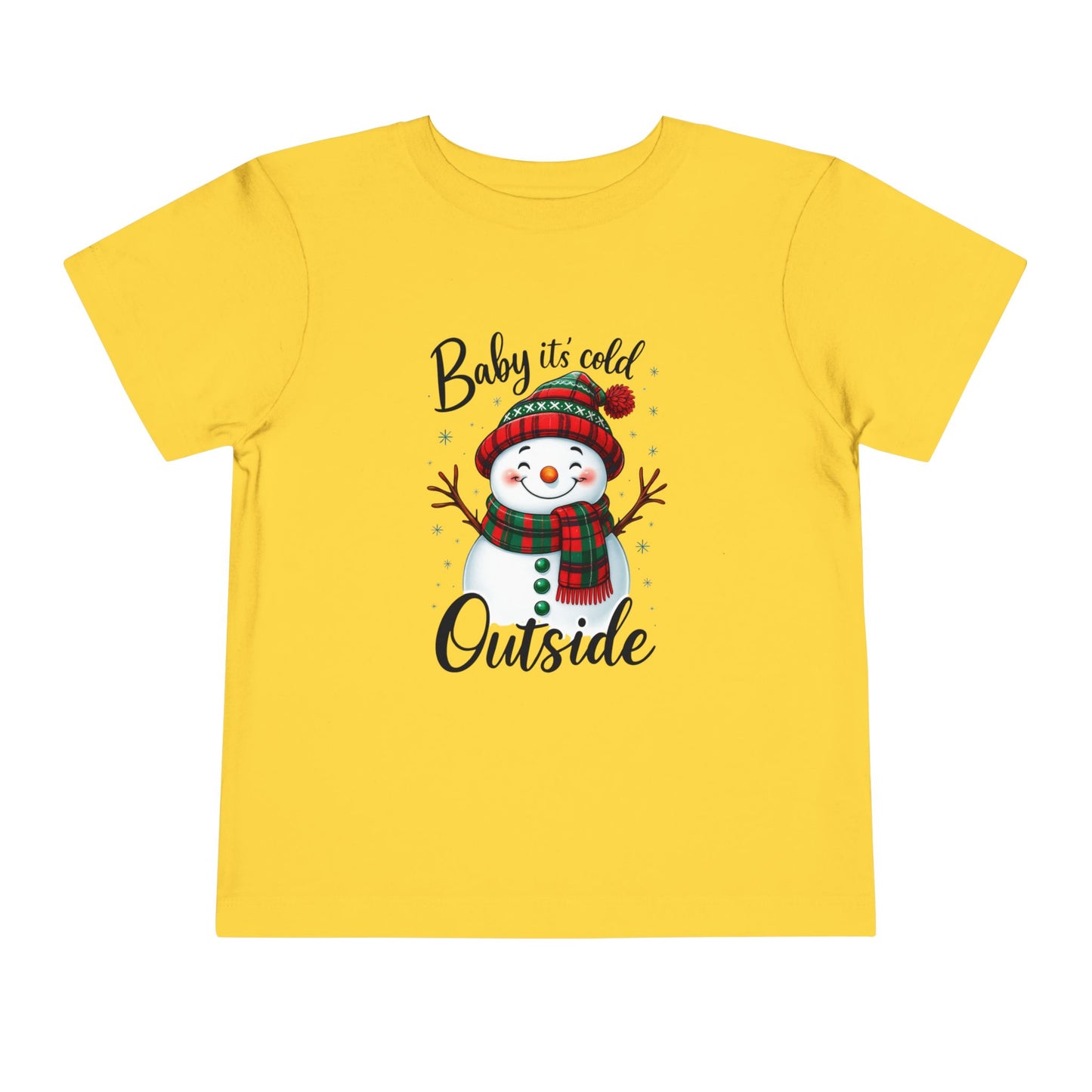 Baby It's Cold Outside Snowman Toddler Christmas Tee