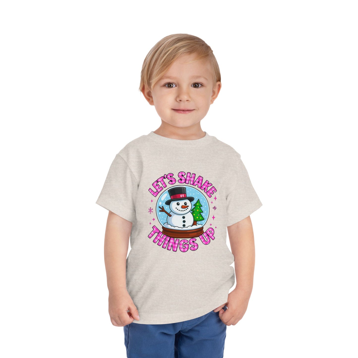 Let's Shake Things Up! Snow Globe Toddler Christmas Tee