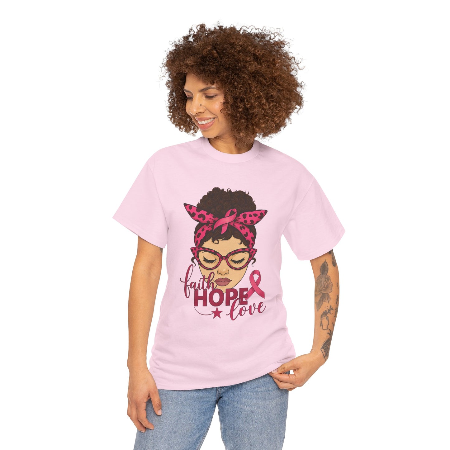 Hope, Faith, Love: Breast Cancer Awareness Tee