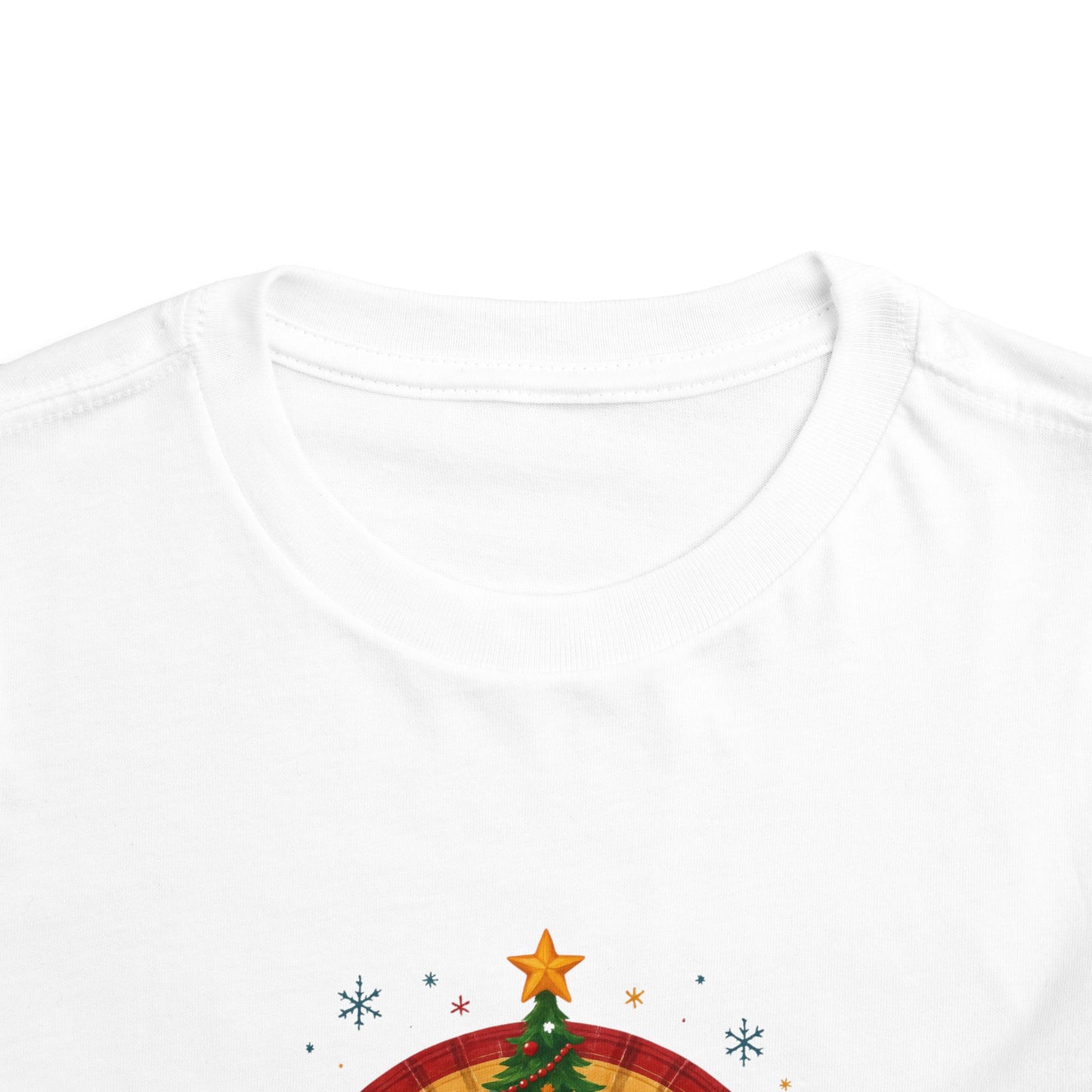 Merry Christmas Plaid Rainbow Tree Toddler Tee