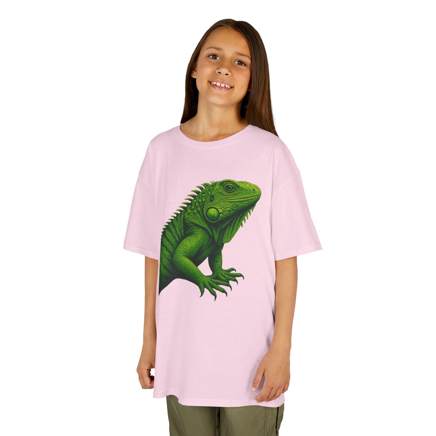 Green Iguana Kids Tee - Fun Shirt for Nature Lovers, Birthday Gift, Summer Wear, Animal Lovers, Eco-Friendly Clothing