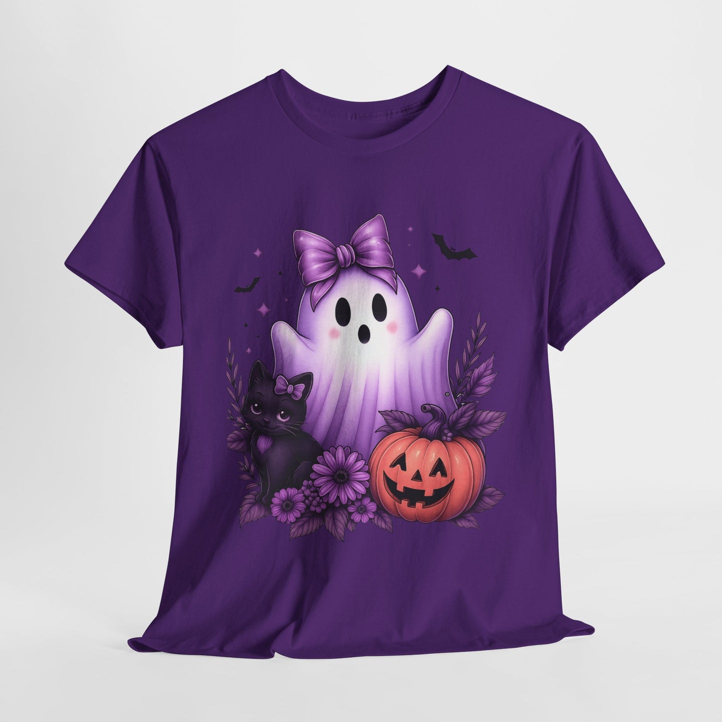 Pastel Halloween Ghost Cat Tee