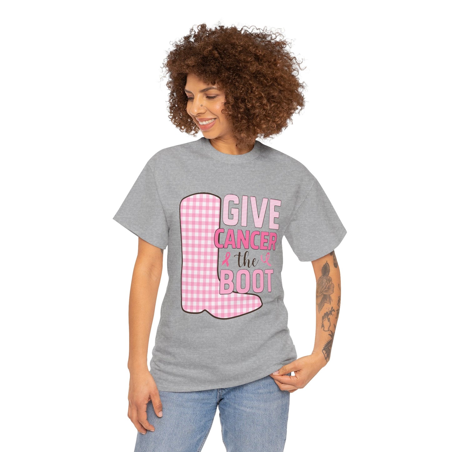 Give Cancer the Boot - Breast Cancer Awareness Tee