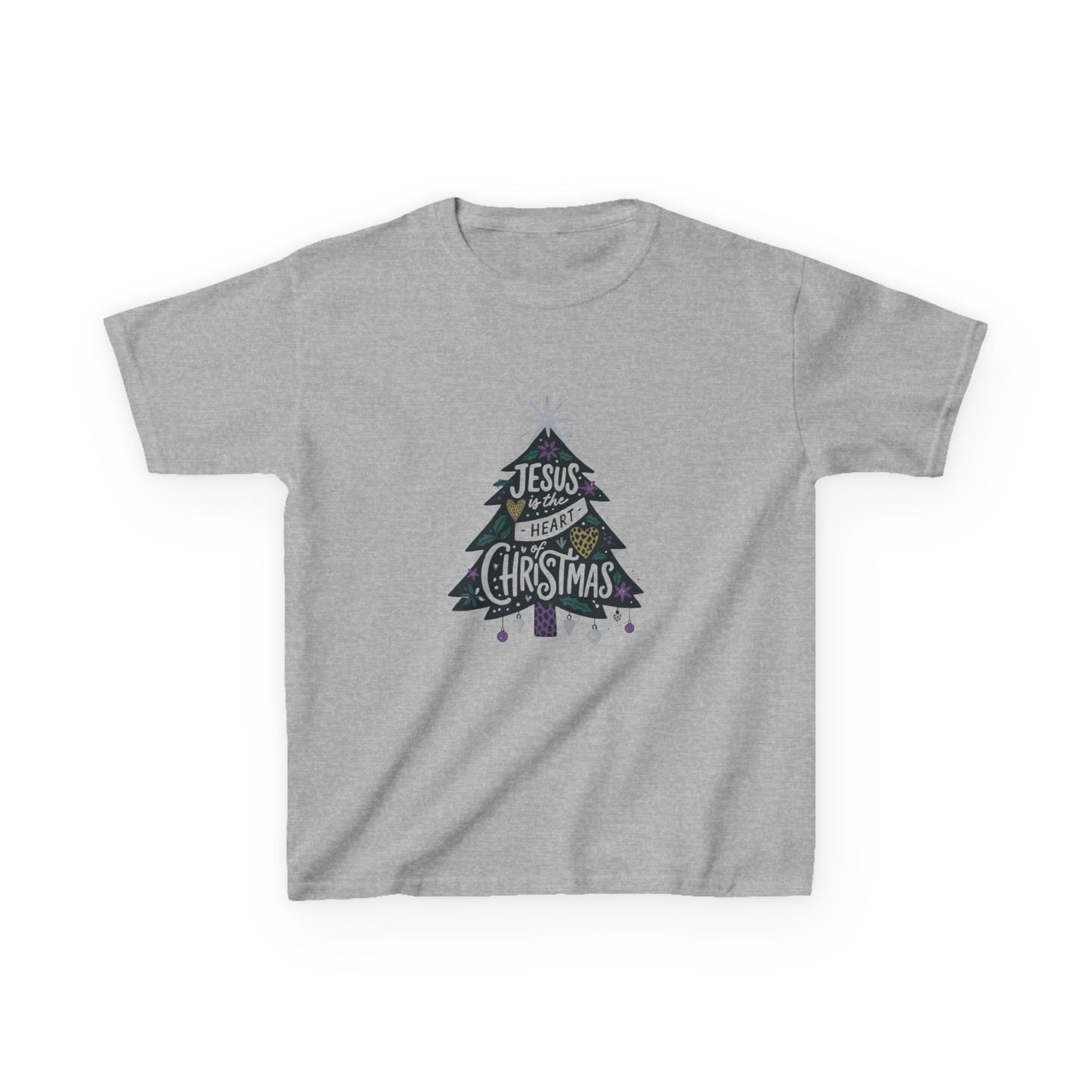 Jesus is the Heart of Christmas Tee - Dinosaur Kids Shirt
