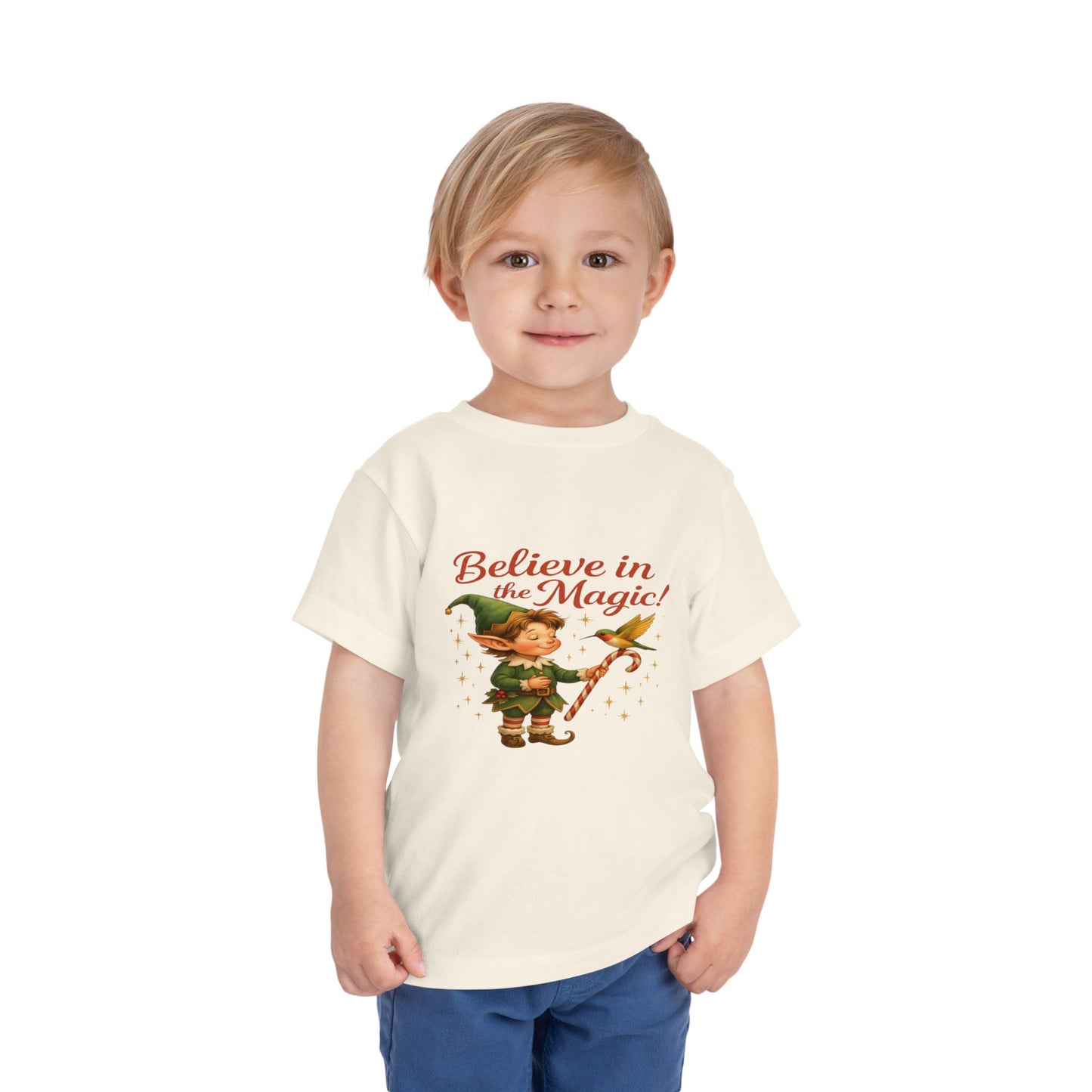 Elf & Hummingbird Christmas Tee - Believe in Magic!