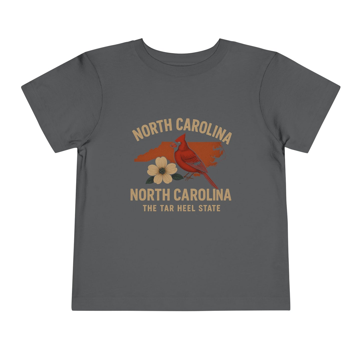 Toddler Tee - NC Cardinal and Dogwood Flower Design