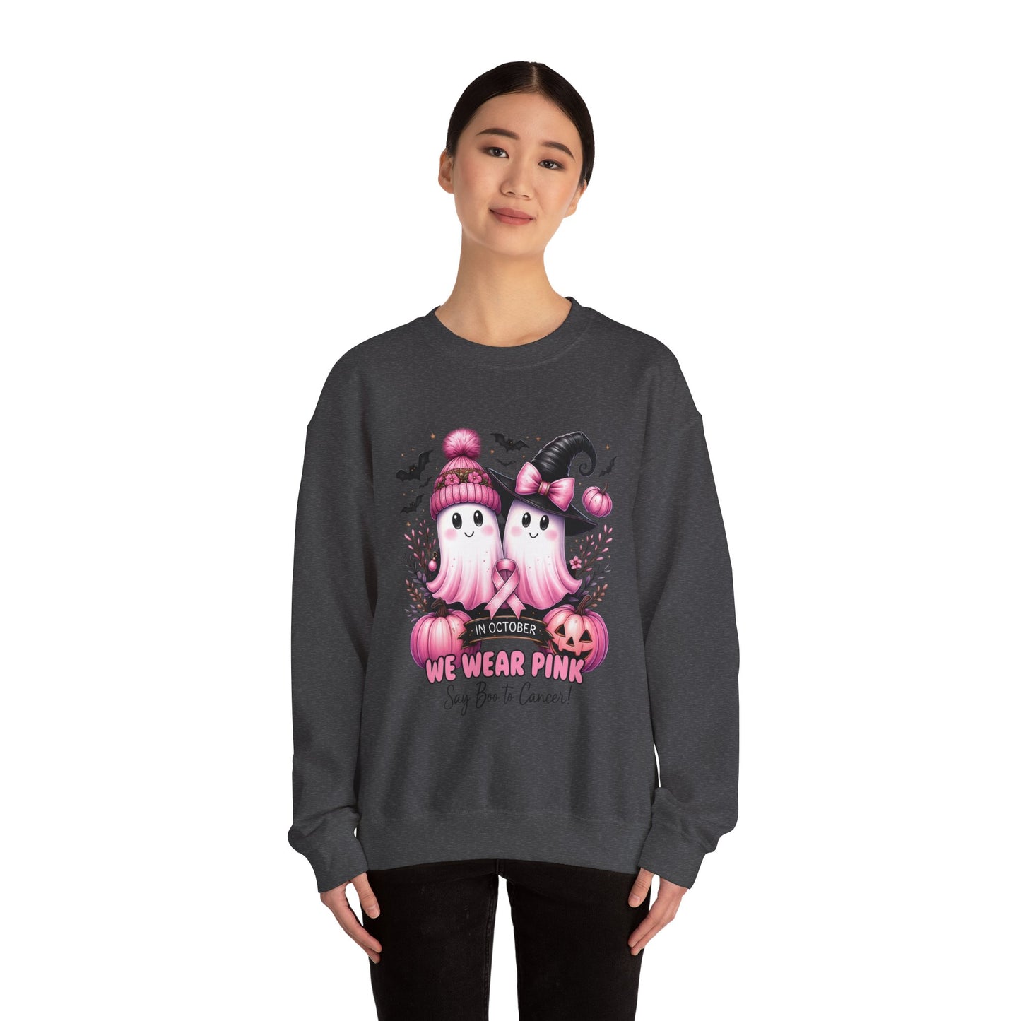 Boo-tiful Breast Cancer Awareness Halloween Crewneck