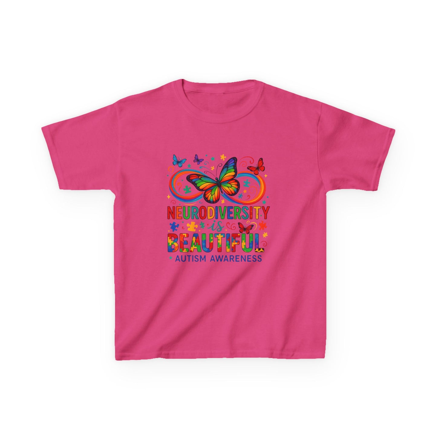 Neurodiversity Butterfly Tee - Autism Awareness Kids Shirt