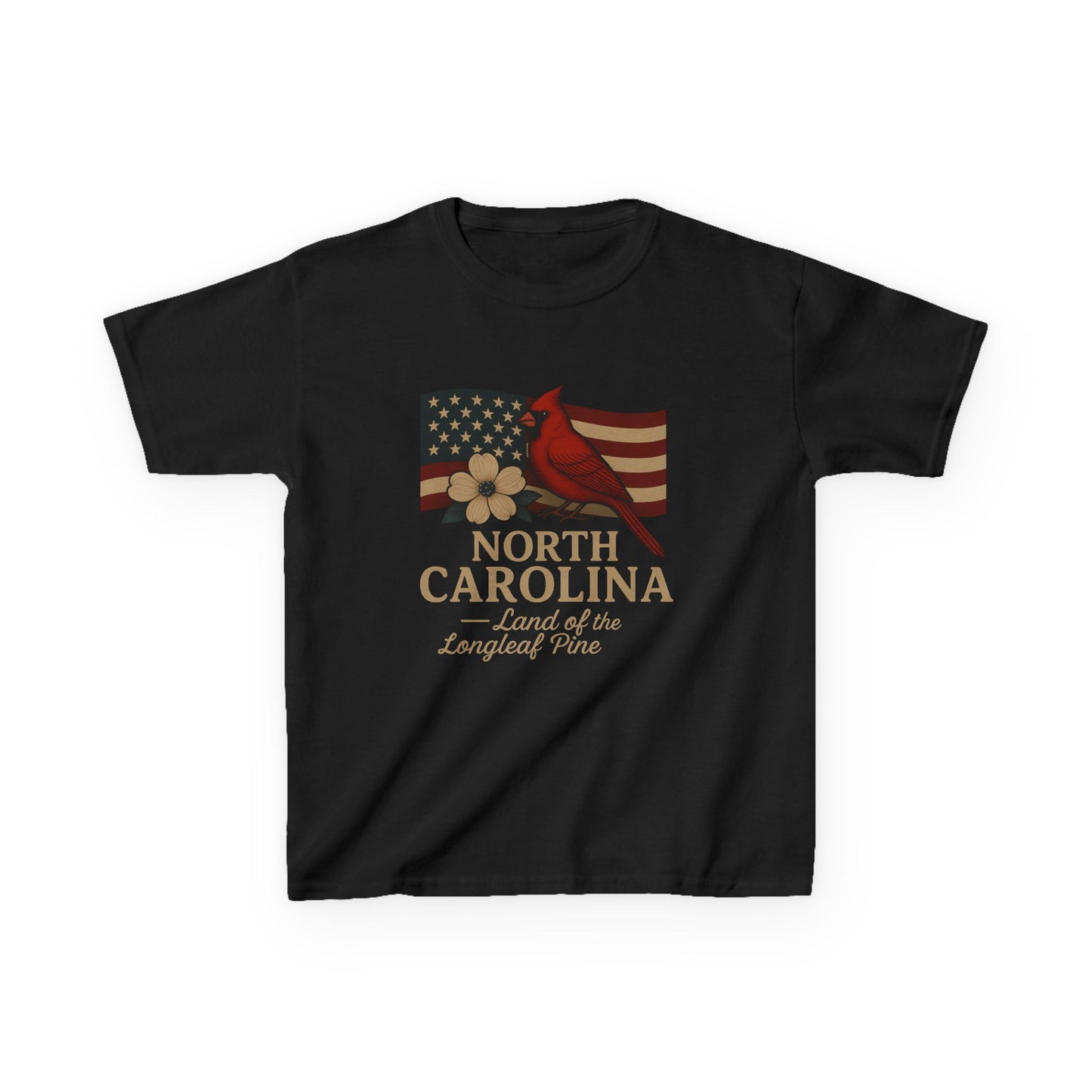 North Carolina Cardinal Christmas Tee - Kids Holiday Shirt
