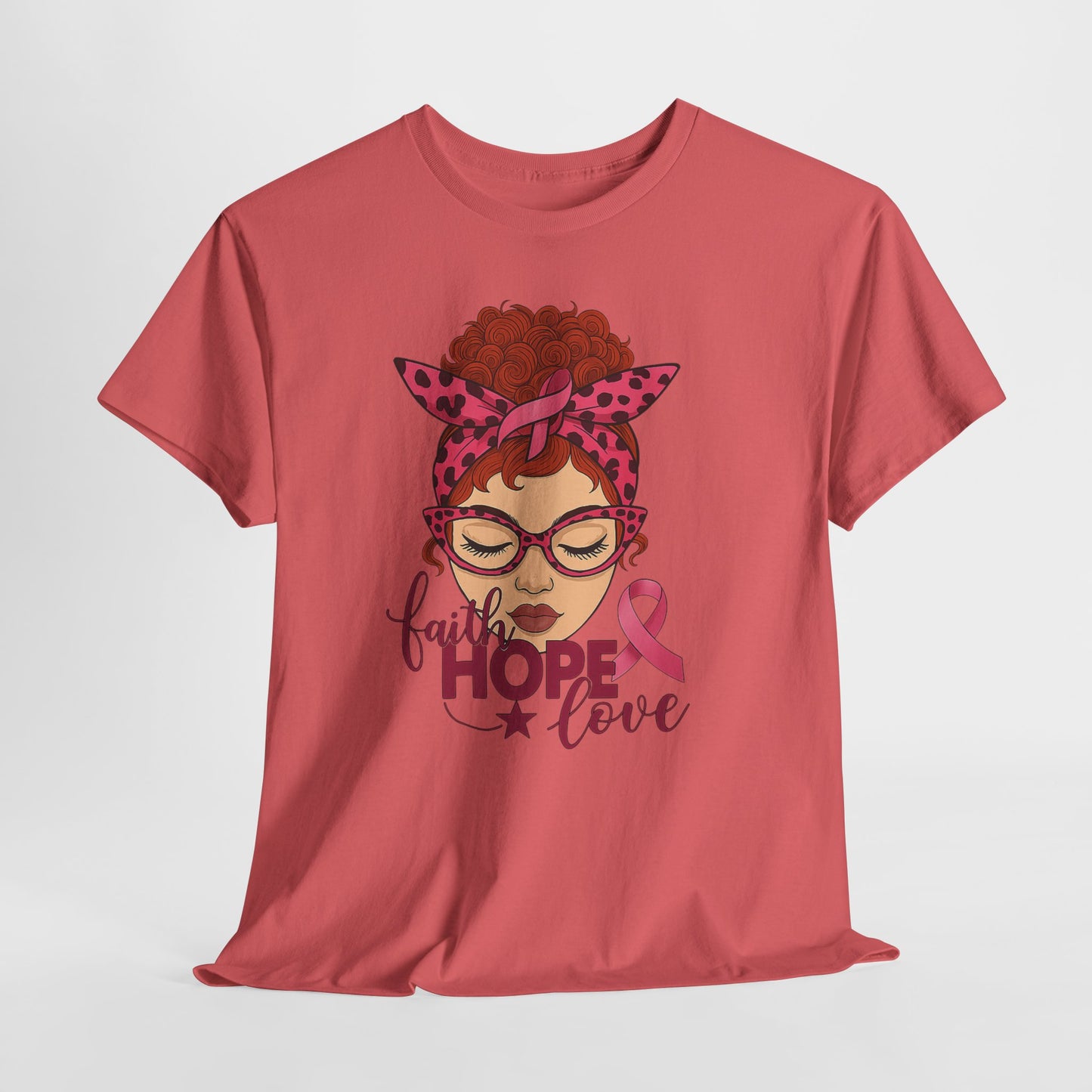 Hope, Faith & Love: Pink Ribbon Awareness Tee