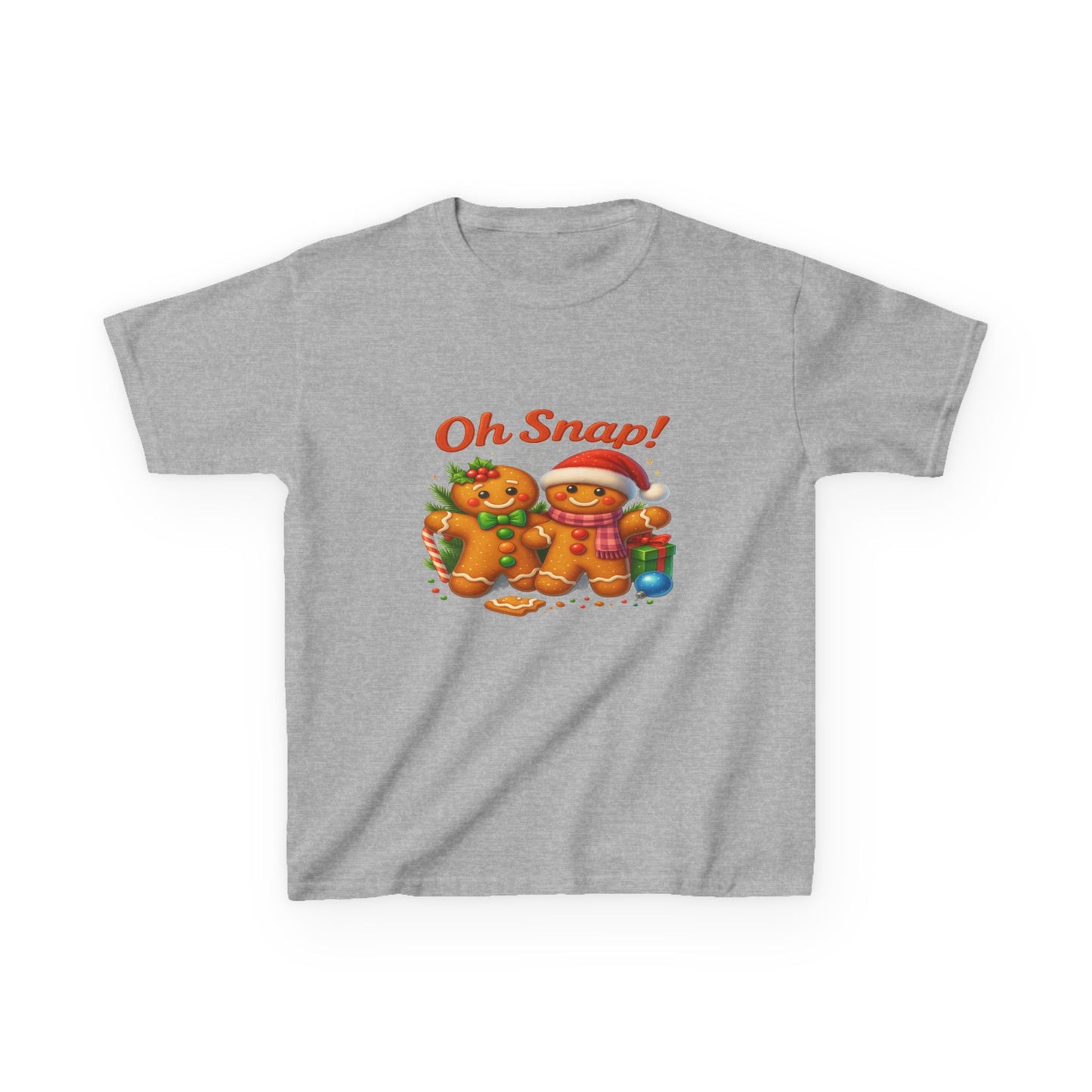 Oh Snap! Gingerbread Dino Christmas Kids Tee