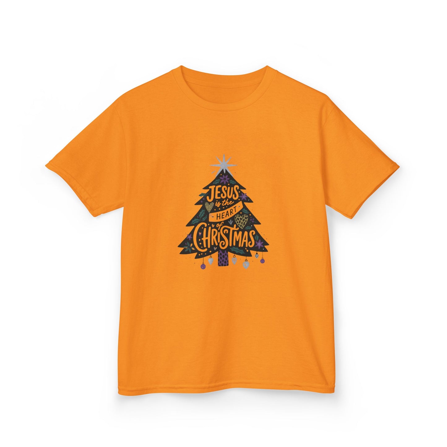 Jesus is the Heart of Christmas Tee - Dinosaur Kids Shirt
