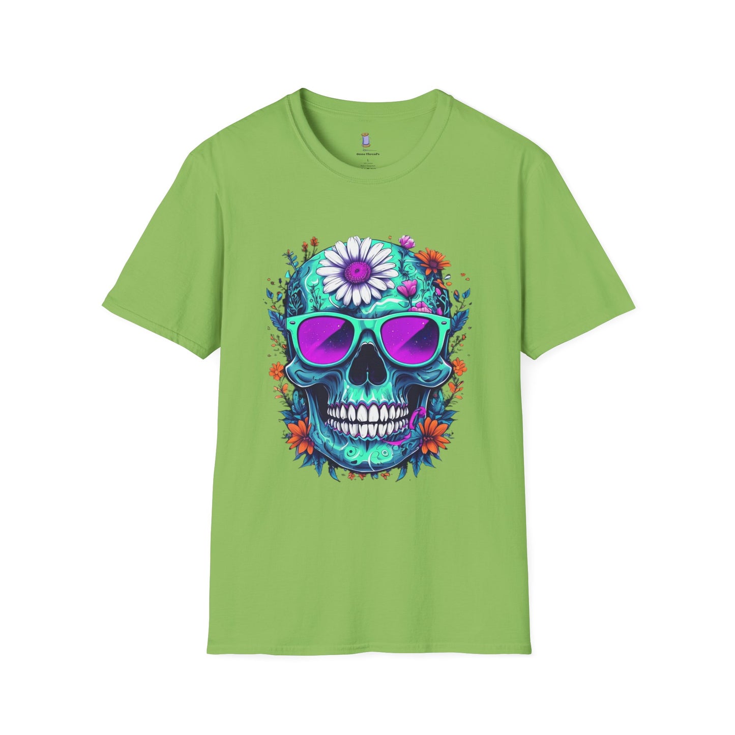Vibrant Skull Graphic Tee, Edgy Unisex T-Shirt, Festival Wear, Vintage Inspired Tops, Halloween Must-Have, Cool Casual Style