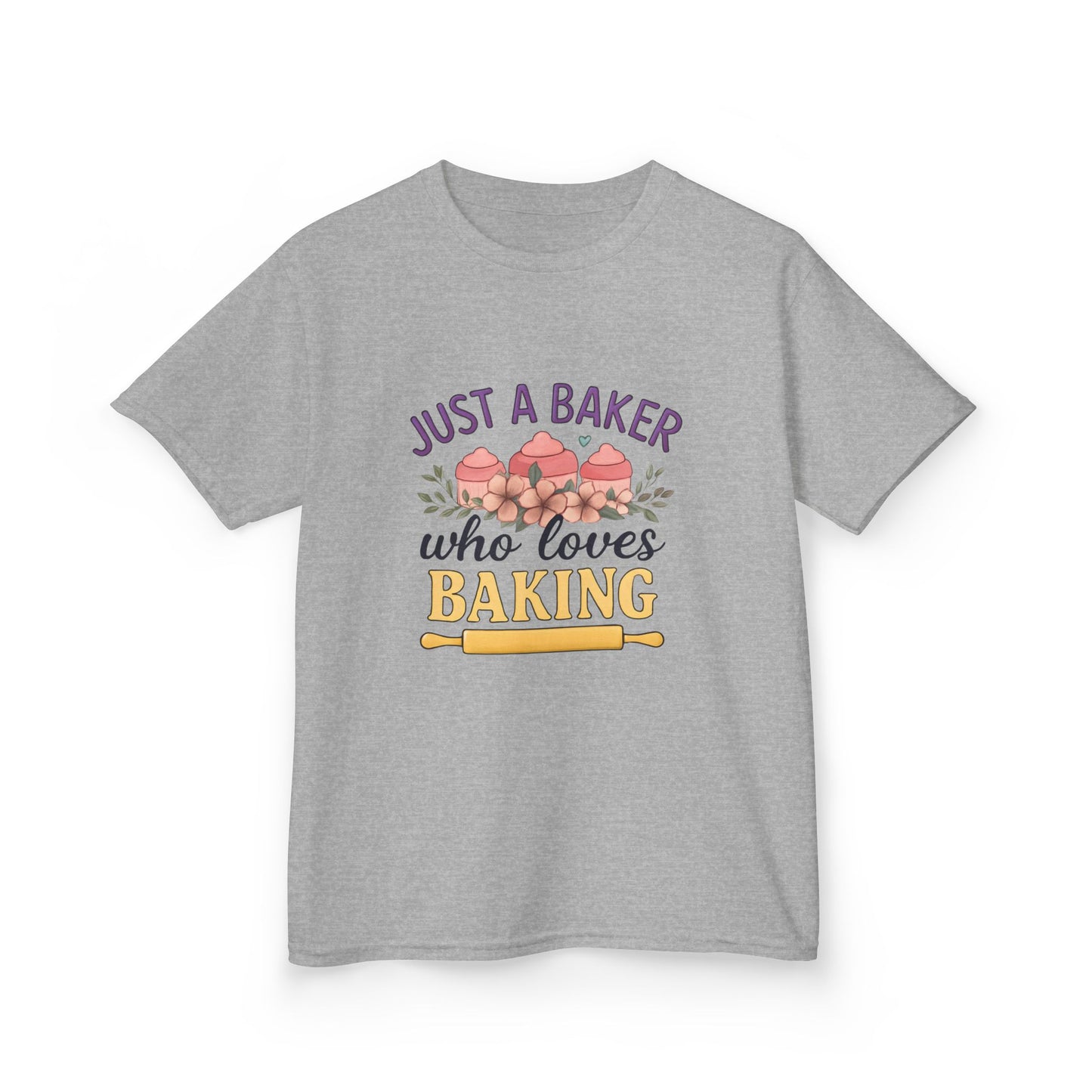 Just A Baker Dinosaur Christmas Tee - Kids Holiday Shirt