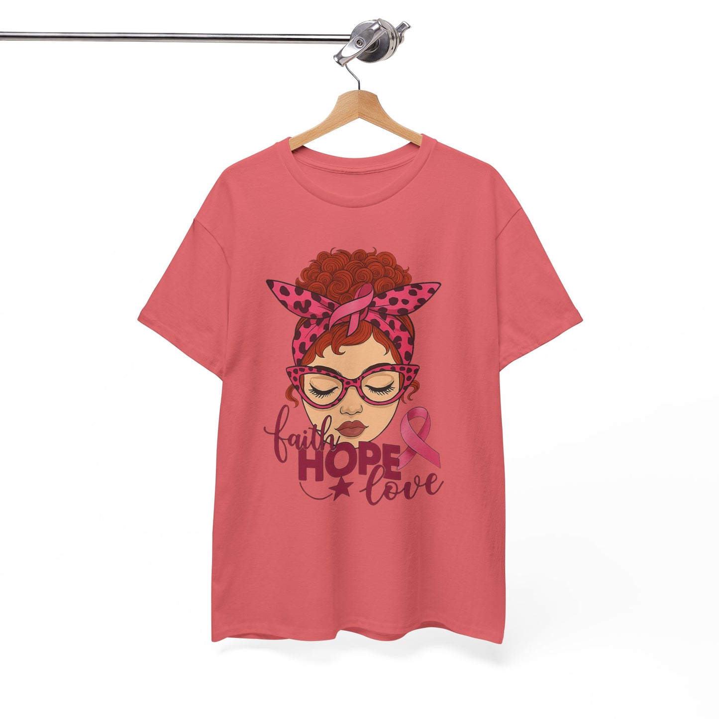 Hope, Faith & Love: Pink Ribbon Awareness Tee